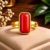 coral-munga-stone-brass-ring-jyotishshop-1