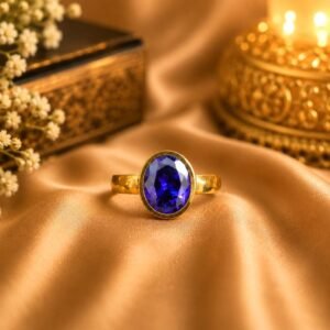 neeli-stone-brass-ring-jyotishshop