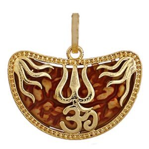 Rudraksha Om(रुद्राक्ष ॐ) Pendant Brass