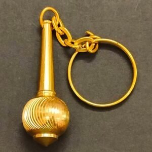 Heavy Hanuman Gada Keyring Brass(पीतल हनुमान गदा कीरिंग) | Weight 36 gm | Gada Size 50 mm