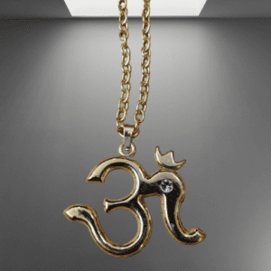 Metal Om Pendant With Chain | Size 40x40 mm