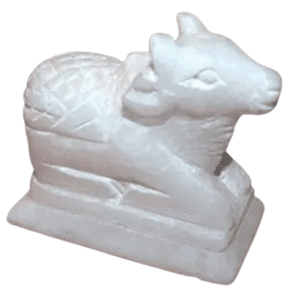 Stone Nandi (White) | Size 40×30 mm, Weight- 36 gm