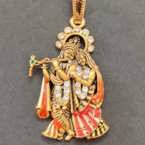 Metal Radha Krishna Pendant | Size 50x20 mm