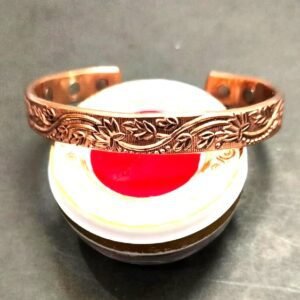 Heavy Quality Copper Designer Kada With Magnet(कॉपर मैगनेट कड़ा)- Size Adjustable