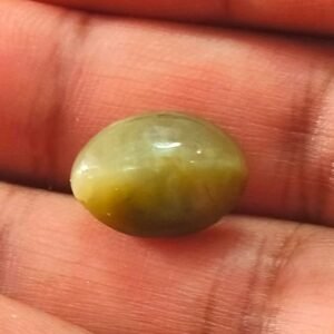 Certified Cats Eye Lahsuniya Stone (लहसुनिया स्टोन) , Weight- 6.0 carat